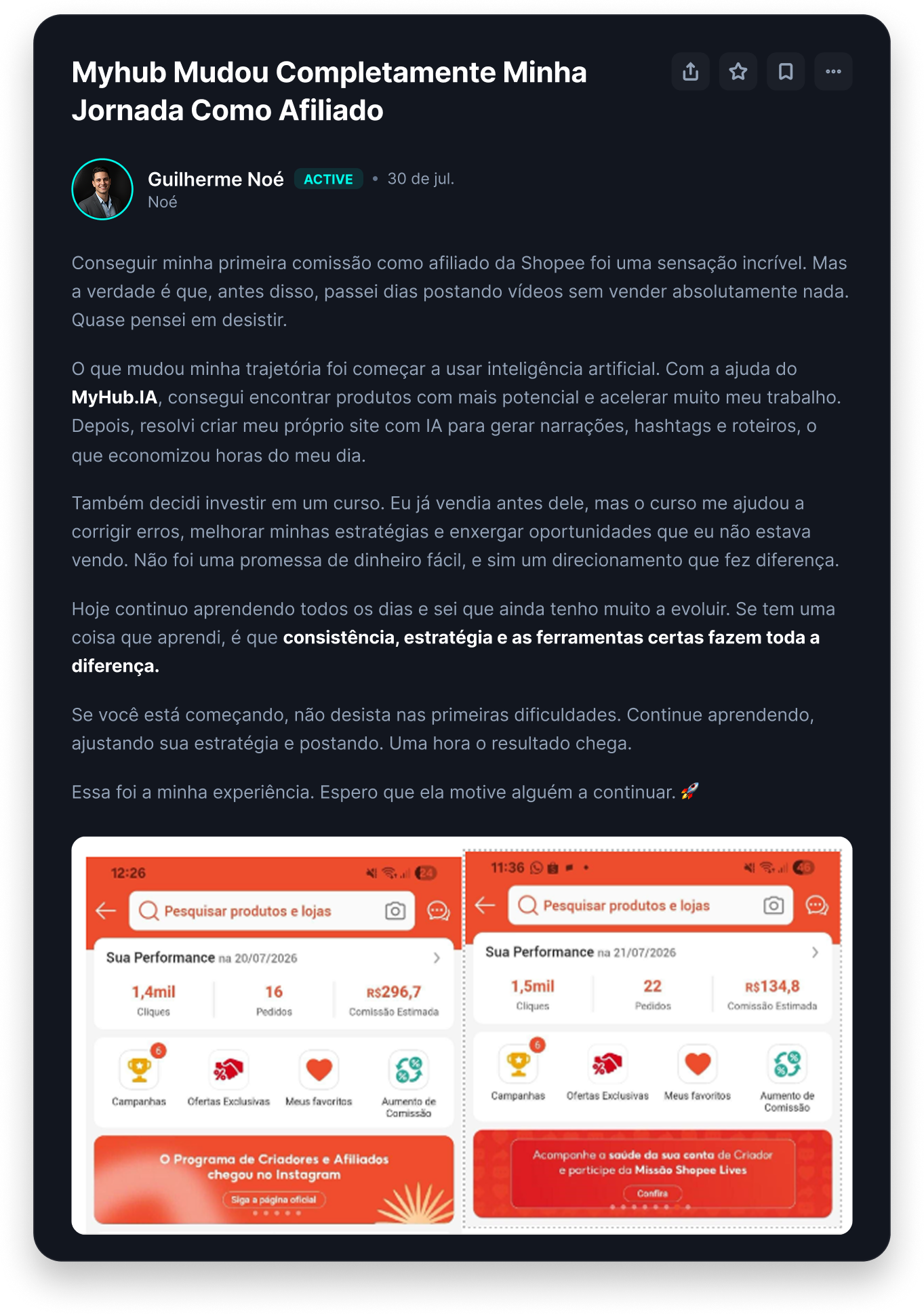 Comentário do assinante Roberto