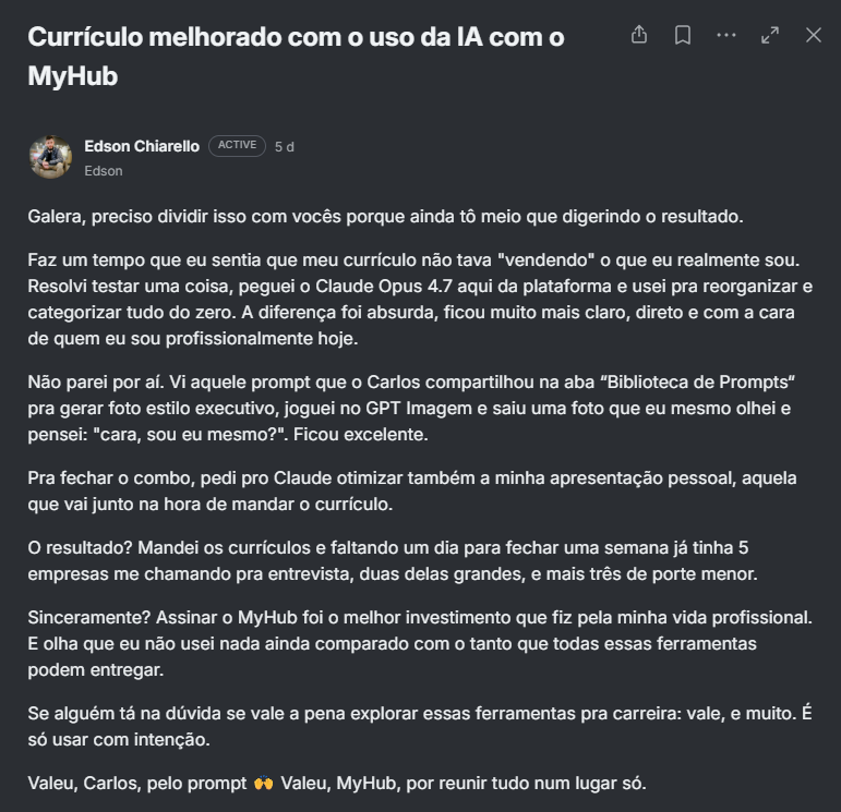 Comentário do assinante Edson